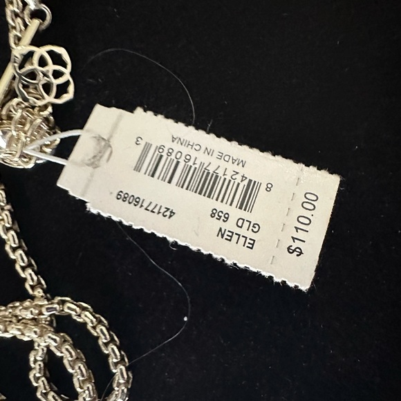 NWT Kendra Scott Ellen Long Pendant Necklace Gold Pink Magenta Pearl - Picture 4 of 5